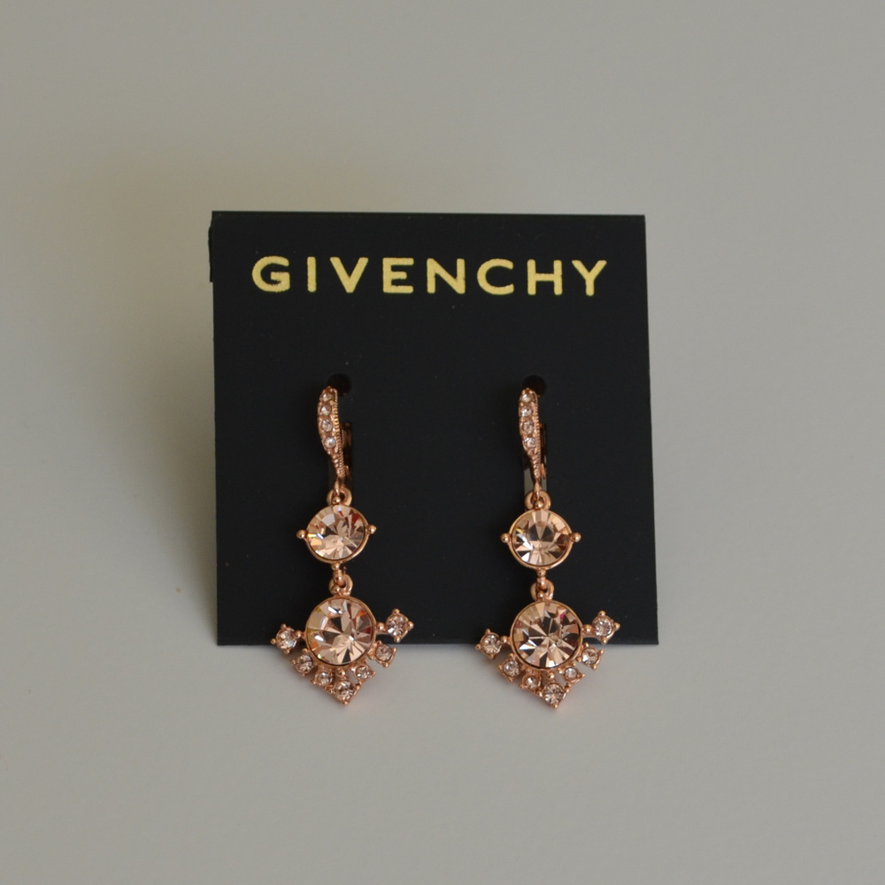 GIVENCHY Rose Gold Double Drop Earrings